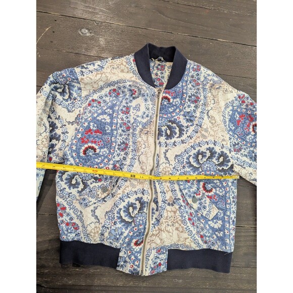 Free People Blue and Red Floral Jean Jacket - Picture 4 of 7